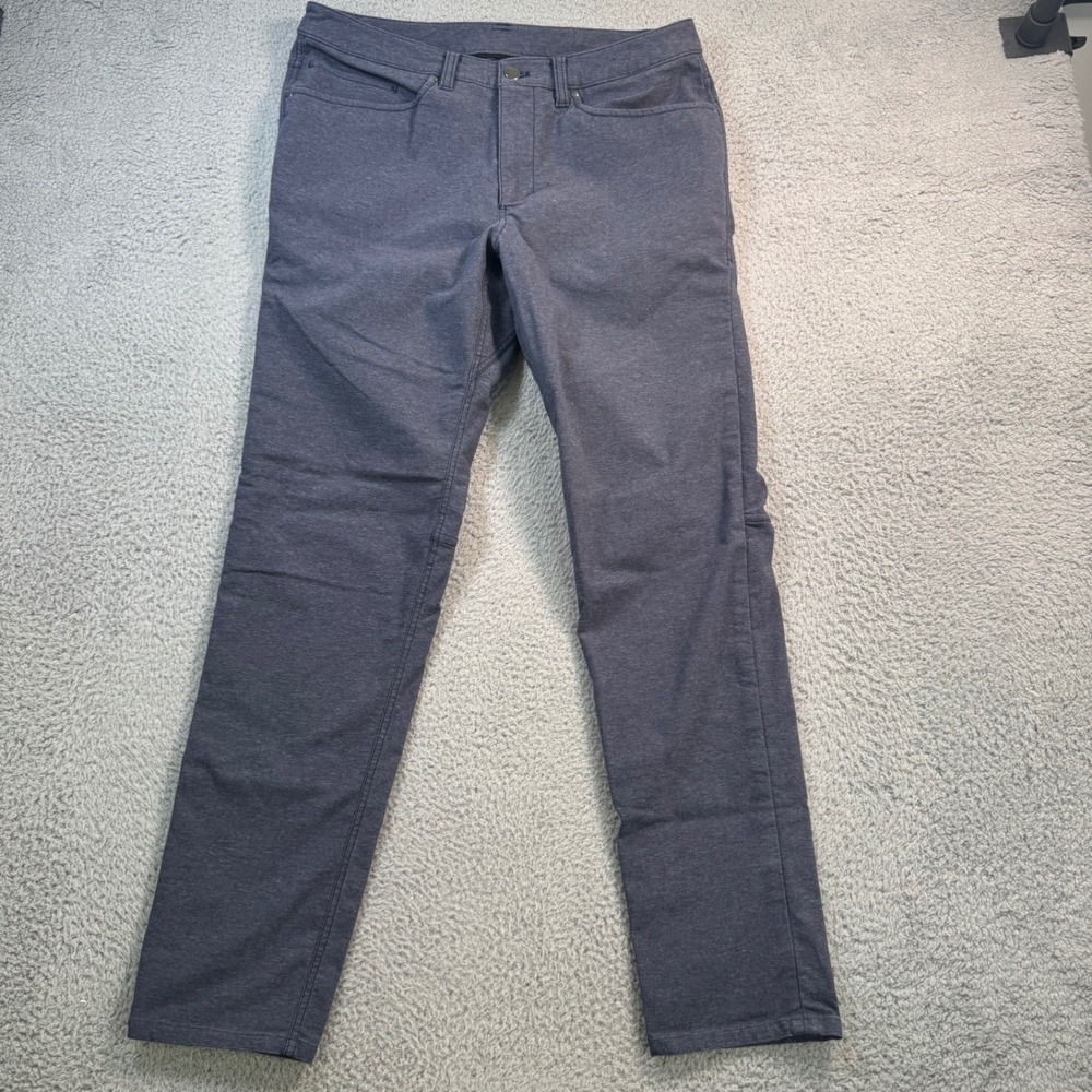 Lululemon ABC Pant Slim 32x30 Heathered Obsidian Grey Warpstreme 5 Pocket Mens
